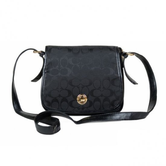 Coach Classic Rambler Legacy In Signature Medium Black Crossbody Bags BDV